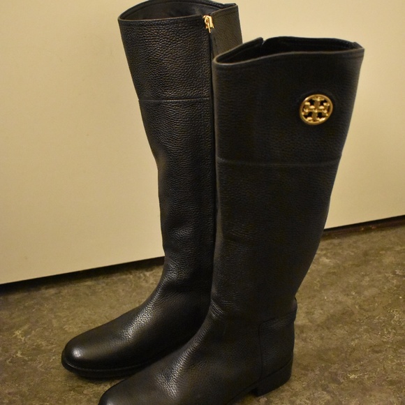 Black Tory Burch Riding Boots size 6 1/2 - Picture 3 of 3